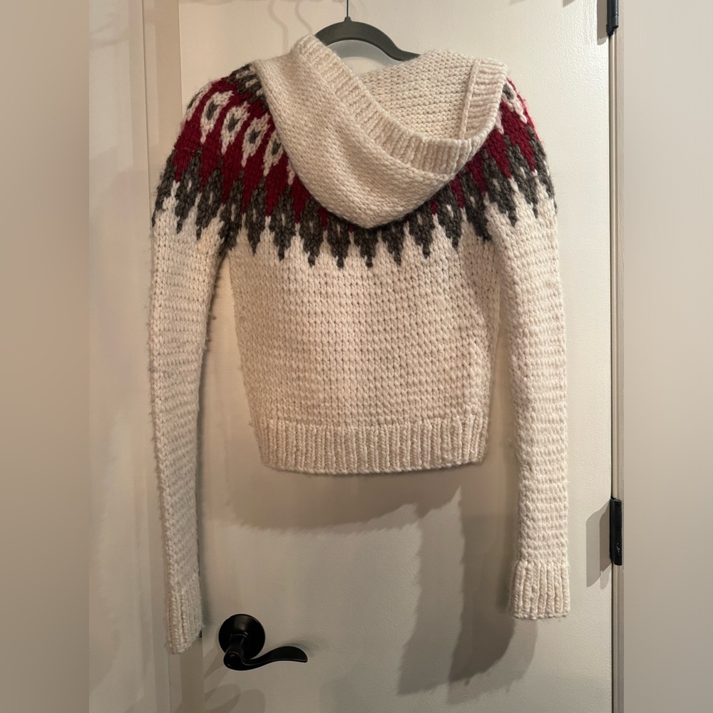 Vintage Abercrombie fair isle button up holiday cardigan- fits like a xsmall - Picture 4 of 6